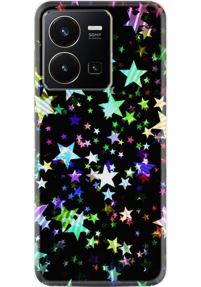 Vivo Y35 Kilif Silikon Desen Yildizlar 1601 566402504