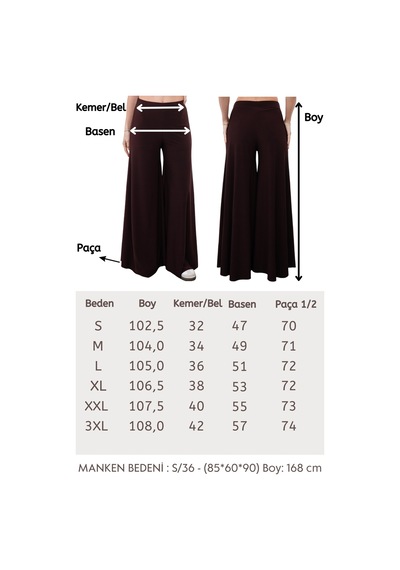 Penyebizden Pantolon Etek-kahverengi