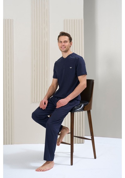 Oversleep Erkek Pijama Takım 1735 Lacivert Lacıvert/m