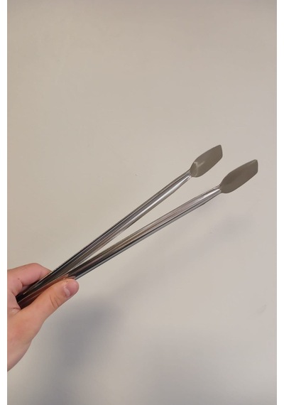 1 Adet 27 Cm Metal Mangal Maşası Orta Boy Paslanmaz Çelik Yemek Barbekü Maşası, Kömür Köz