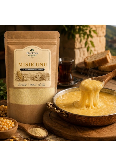 Blacksea Organics Ata Tohum Taş Değirmen Mısır Unu 1 Kg - Muhlama, Kuymak Ve Ekmeklik