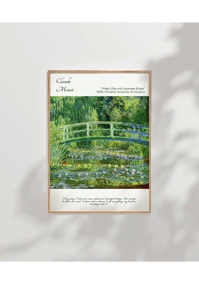 Çerçevesiz Poster Claude Monet Zambaklar Ve Japon Köprüsü