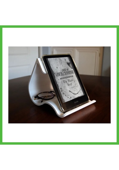 Vaveni 3d Baskı Kavisli Kitap Ve Kindle Standı Okuma İstasyonu Dalgalı Kitap Tutucu Okuma Standı Beyaz Arz