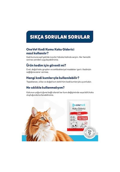 Onevet Kedi Kumu Koku Giderici Çilekli 15 Adet 25 Gr