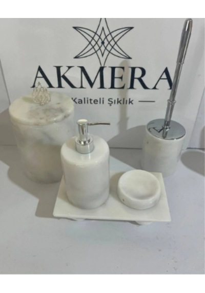 5 Parça Ultra Lüks Banyo Seti Beyaz