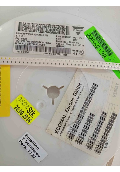 Crcw06031002k74 2k74 603 Vıshay Smd Direnç 500 Adet
