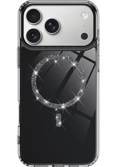 Newface Apple İphone 17 Pro Max Live Diamond Magsafe Kapak - Siyah