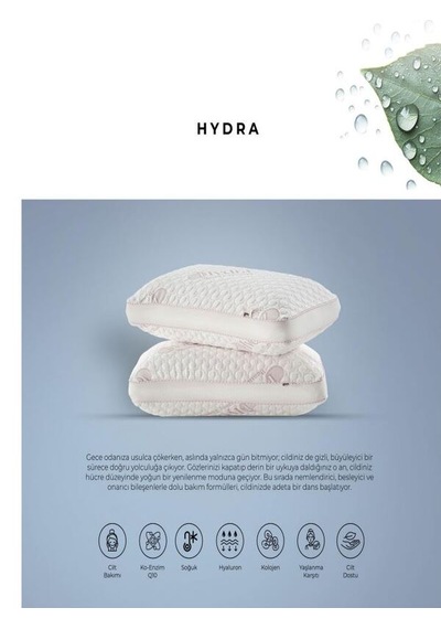 Tago Home Visco Ortopedik Hydra Güzellik Yastığı 60x40x15 Cm Beyaz
