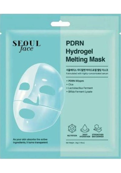 Dermal Seoul Face Pdrn Hydrojel Eriyen Maske Nemlendirici Cilt Onarıcı Şeffaf Jel Maske 34 Gr 5 Adet