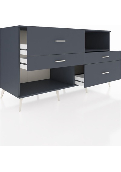 Kronos Konsol Tek Raflı 4 Çekmeceli 176x59x99 Antrasit-antrasit Antrasit-antrasit Kronos Konsol Tek Raflı 4 Çekmeceli 176x59x99 Antrasit-antrasit Antrasit-antrasit