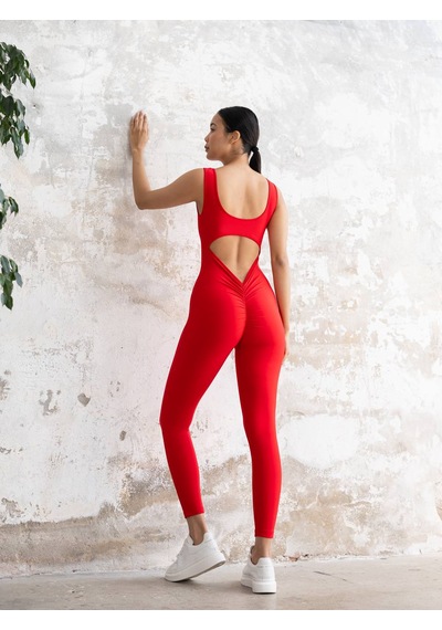 Arkası Büzgülü Scrunch Butt Spor Tayt Tulum