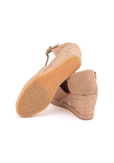 Gerçek Elişi Hasır Dolgu Topuk Keten Hasır Espadril Handmade Hasır