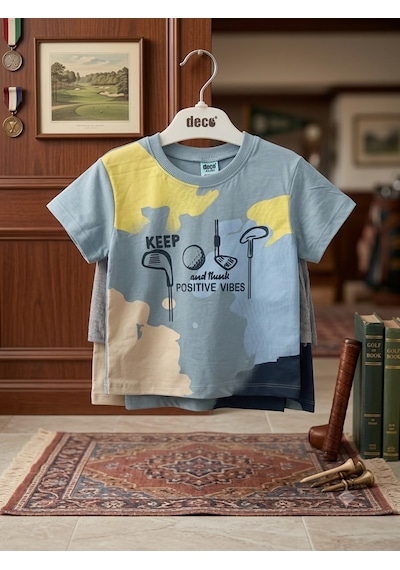 Deco Kids Wear Erkek Çocuk Golf Temalı Baskılı Kısa Kollu Tişört Ve Dokuma Şort 2 Li Yazlık Takım - Mavi Mavi Beyaz Deco Kids Wear Erkek Çocuk Golf Temalı Baskılı Kısa Kollu Tişört Ve Dokuma Şort 2 Li Yazlık Takım - Mavi Mavi Beyaz