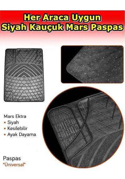 Ford Mondeo 01-07 UYUMLU MARS KAUÇUK SİYAH PASPAS SETİ N11.57