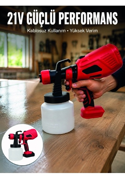 800 Ml Geniş Hazne İle Kesintisiz Boya Uygulaması