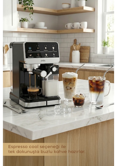 Sinbo SCM-2996 PRO Cappuccino Latte Espresso Makinesi