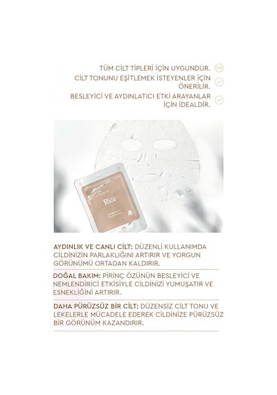 On Rice Extract Mask - Pirinç Özlü Yüz Maskesi 5'li