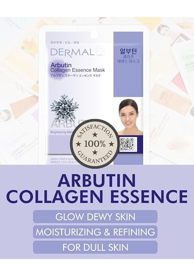 Beyazlatıcı, Nemlendirici Ve Arındırıcı Arbutin Kolajen Maske 23gr 1 Adet