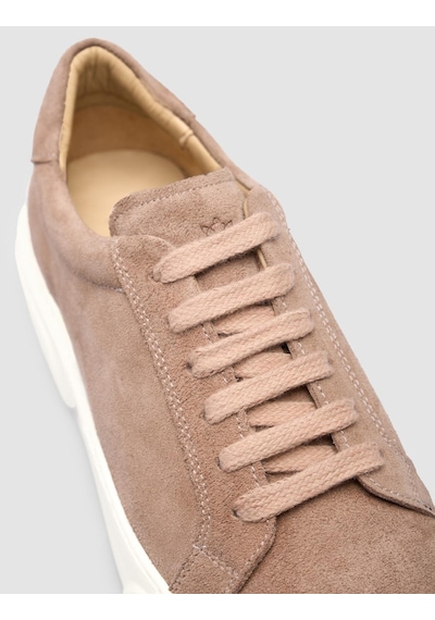 %100 Hakiki Deri Krem Kadın Sneaker Krem