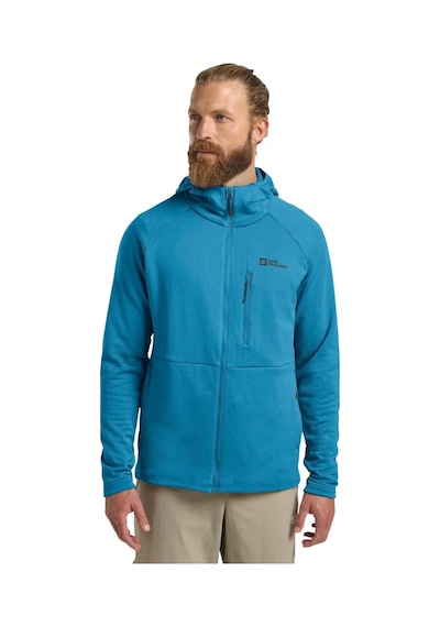 Jack Wolfskin Kolbenberg Hooded Fz Erkek Mavi Polar Ceket 8026