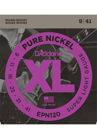 D'addario Epn120 Super Light Takım Tel Elektro Gitar Teli 009-041