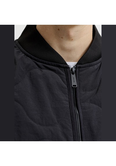 Jack & Jones Erkek Beyzbol Yaka Uzun Kollu Puffer Mont - Axel - 12298748 Siyah