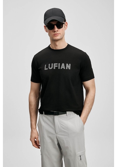 Lufian Oscar Modern Grafik Siyah Erkek T-shirt 111020280