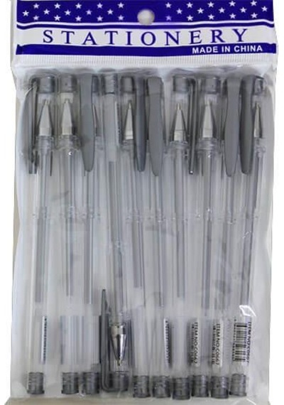 Tükenmez Kalem Sarı Mürekepli 10'lu Deste 10 Lu Paket Çok Renkli