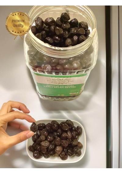 Sele Sofralık Siyah Zeytin 900 Gram Doğal Fermente Brüt 3400 Gram