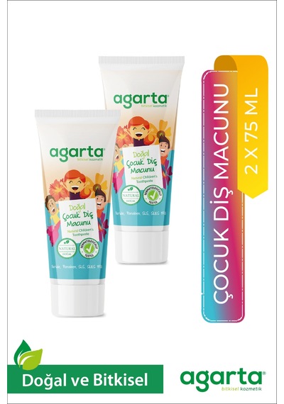 2 Adet Doğal Florürsüz Çocuk Diş Macunu Çilekli 75 Ml