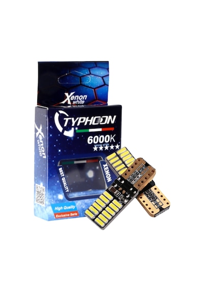 24 Led 12 - 24 Volt T10 Beyaz Xenon Efekt Canbus'Lı Park Plaka