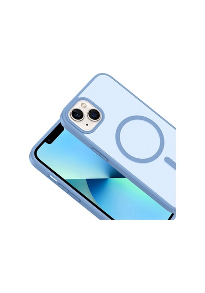 İphone 14 Kılıf Magsafe Kamera Korumalı Mat Parmak İzi Tutmayan Ardemix Baby Blue