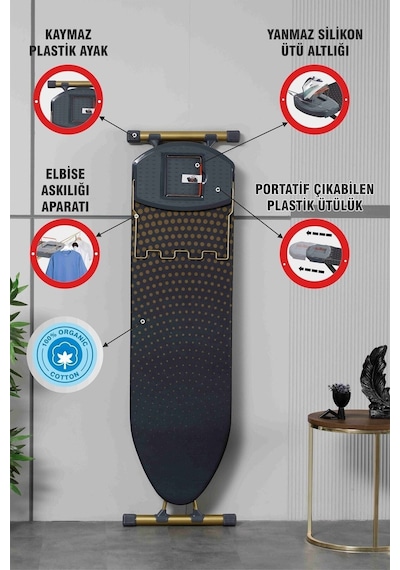 Devecioğlu Harbinger Yeni Nesil Mm155 Smartboard Ütü Masası Sarı