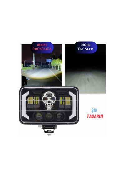 Off Road Spotled Delici Skull 60 W Sis Farı Ve Çalışma Lambası