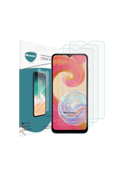 Microsonic Samsung Galaxy Uyumlu A04e Screen Protector Nano Glass Cam Ekran Koruyucu 3 Lü Paket