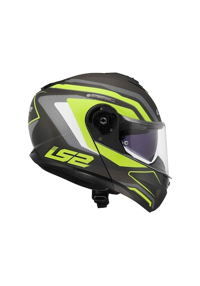 Ls2 Strobe 2 Phantom Çene Açılır Kask Mat Titanyum - Sarı