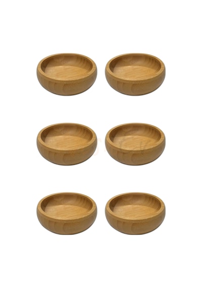 Prestij Bambu Çerezlik Seti 6 Parça, 8 Cm, Modern Ve Dayanıklı