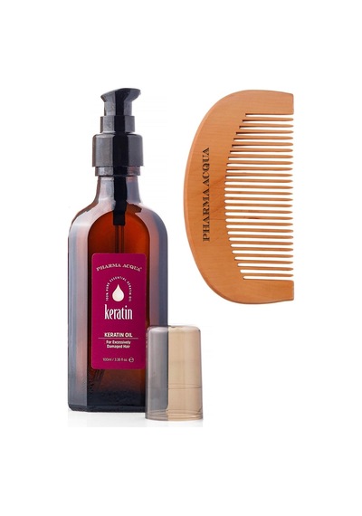 Pharma Acqua Keratin Bakım Yağı 100 Ml + Doğal Şimşir Ahşap Tarak