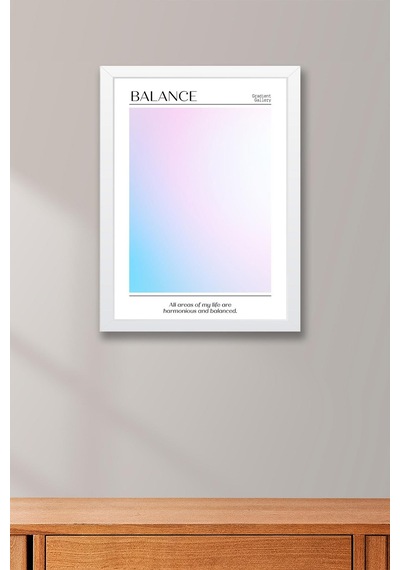 Balance Aura Çerçeveli Tablo Mavi Pembe Aura Enerji Renkleri Gradient Gallery