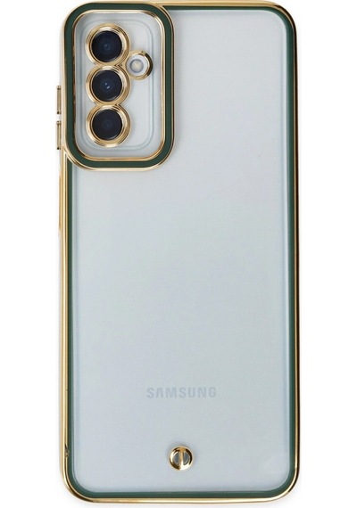 Samsung Galaxy M23 Kılıf Liva Lens Silikon - Yeşil Düz Renkli