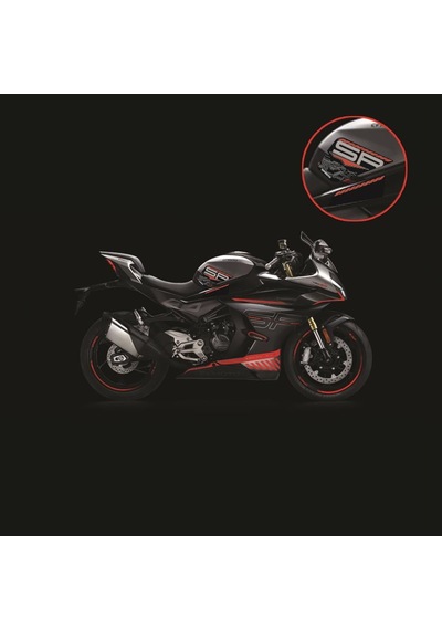 Cf Moto 450sr Tank Pad Set Kırmızı Siyah Redlinegrafik