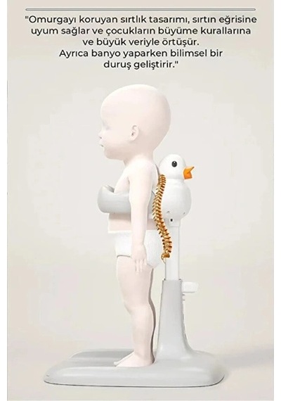 Ergonomik Ördekli Bebek Banyo Yıkama Yardımcısı Çok Renkli
