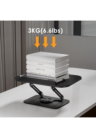 Kitap Standı Okuma Için, 360 Dönebilir, Katlanabilir Ahşap Kitap Tutucu Siyah