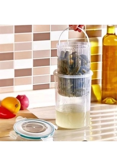 Buğz Zeytin Turşu Sebze Yıkama Kutusu Klipsli Kapaklı Saklama Kabı Diğer