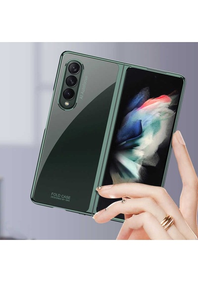 Galaxy Z Fold 3 Kılıf Zore Kıpta Metal Görünümlü Ince Kılıf