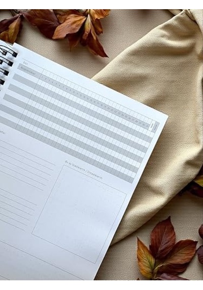 Tarihsiz 6 Aylık Günlük Planlayıcı Spiralli Sert Kapaklı Organizer Not Defteri 204 Sayfa 22 X 28,5 Cm Genel