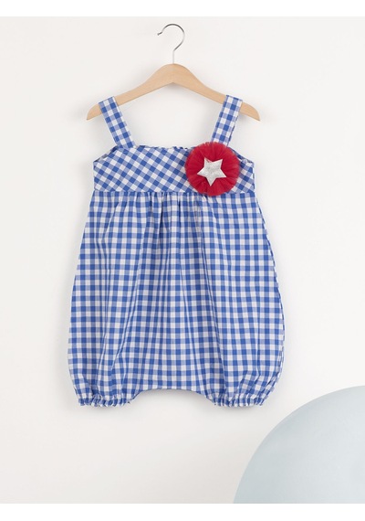 Denokids Mshb&g Yıldız Ekose Kız Salopet Çok Renkli