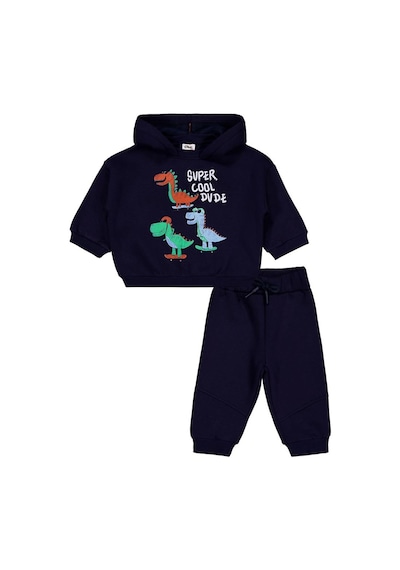 Civil Baby Dinozor Baskılı 6-18 Ay Takım - Lacivert Koyu Lacivert
