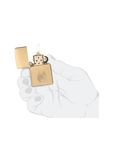 Zippo Filigree Flame High Polish Brass Dizayn Çakmak Sarı