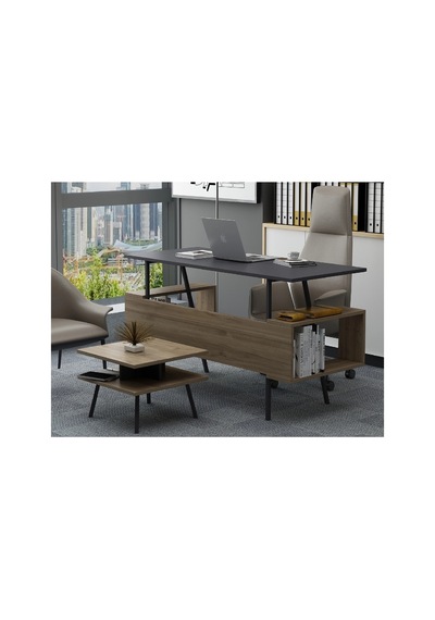 Lagomood İrony Maxi Masa Takımı Antrasit Ceviz 15x25cm Lagomood İrony Maxi Masa Takımı Antrasit Ceviz 15x25cm
